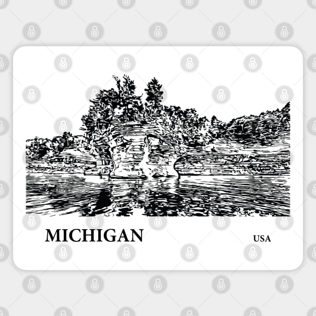 Michigan USA Magnet by Lakeric